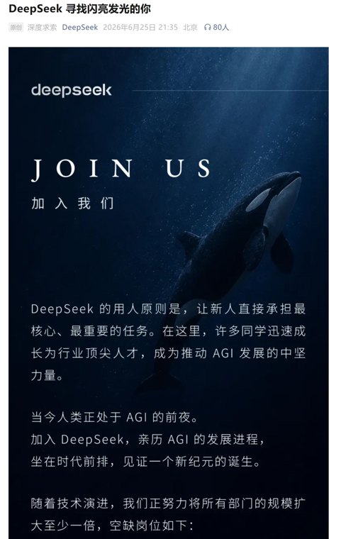 加码Harness人才布局，DeepSeek的AI发展路径由轻转重